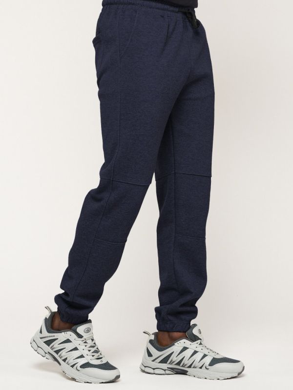 Sports joggers with pockets for men, dark blue 062TS