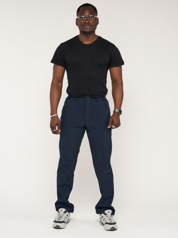 MTFORCE softshell sports trousers for men dark blue 22004TS